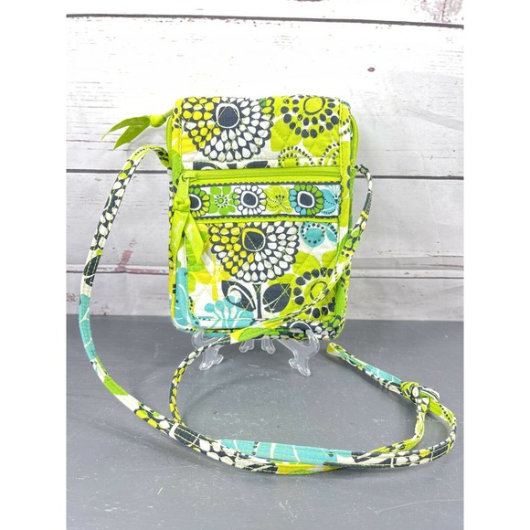 Vera Bradley Mini Hipster in Lime's Up Crossbody Purse Handbag - Picture 1 of 9